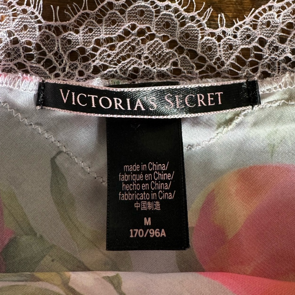 Silky Floral Lace-Trim Satin Cami Tank Top - Pink Lilac - Picture 10 of 11